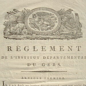 Création de l'Institut départemental du Gers.