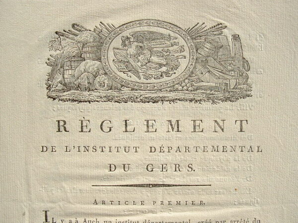 Création de l'Institut départemental du Gers.