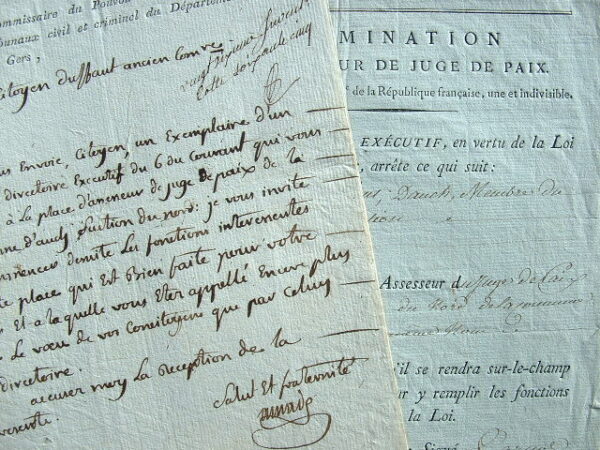 Nomination de Jean Duffau à Auch, sous la Révolution.