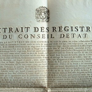 Le roi interdit tout droit de péage à Aignan (Gers).