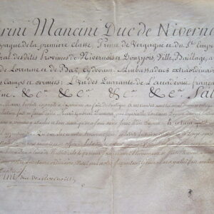 Le duc de Nivernais nomme un substitut à Decize.