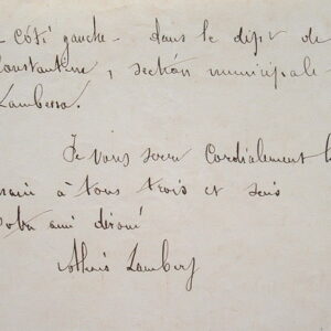 Le député d'Algérie Alexis Lambert dresse un sombre tableau.