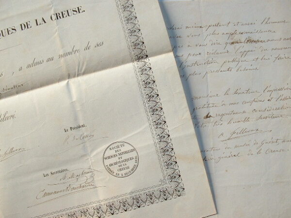 La Société des Sciences Naturelles de la Creuse nomme un membre.