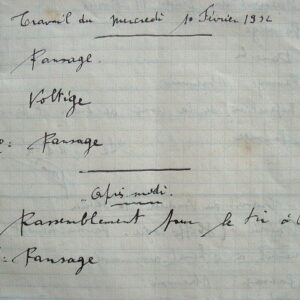 Courses de chevaux. Cahier de progression d'un maréchal des logis.