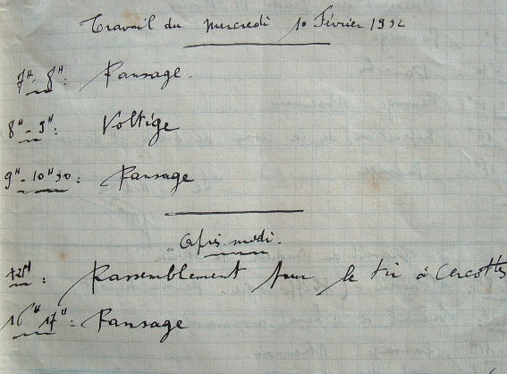 Courses de chevaux. Cahier de progression d'un maréchal des logis.