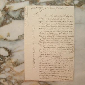 Pierre Carmouche. Lettre amicale à M. Blanche.