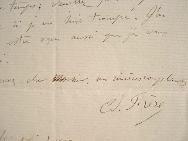 Edouard Frère négocie un tableau.