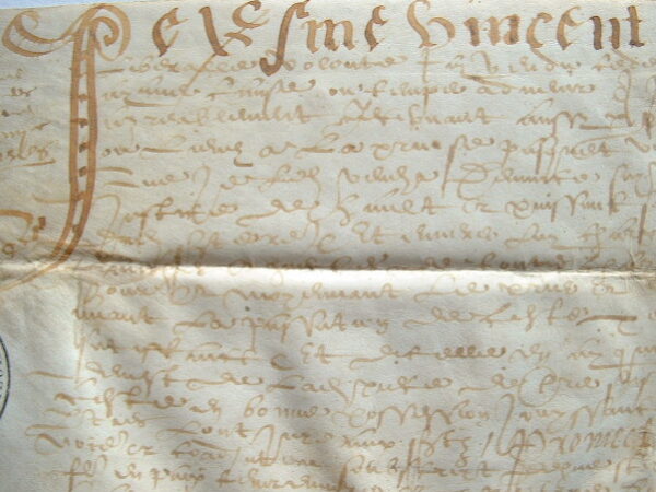 Vente d'une pièce de terre à Sainte-Reine (Haute-Saône) en 1581.