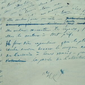 Manuscrit d'une chronique d'Alphonse Karr pour le Diable à Paris.