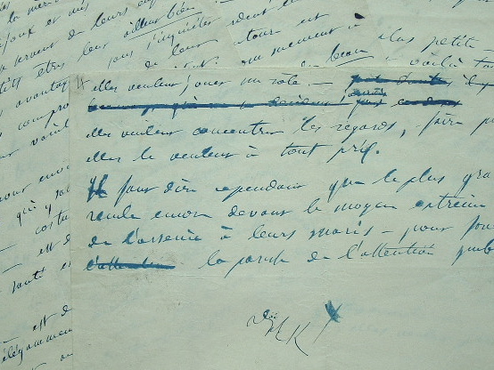 Manuscrit d'une chronique d'Alphonse Karr pour le Diable à Paris.