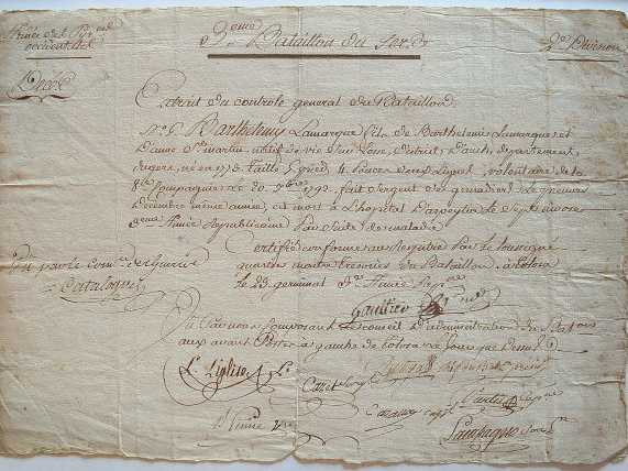 Un jeune sergent gascon meurt pour la République à Tolosa.