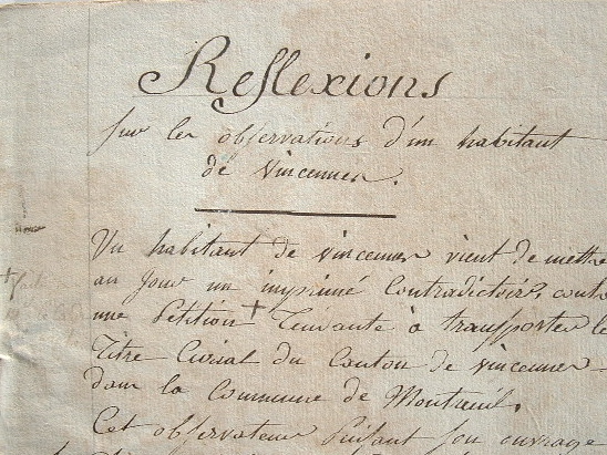 Polémique autour du déplacement de la cure de Vincennes.