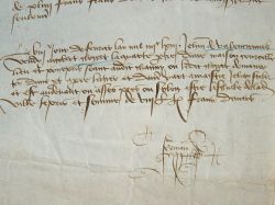 La ville de Chauny (Picardie) paie sa contribution au duc d'Orléans.