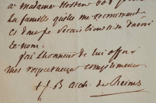 Un geste généreux de l'archevêque de Reims, Mgr Latil.