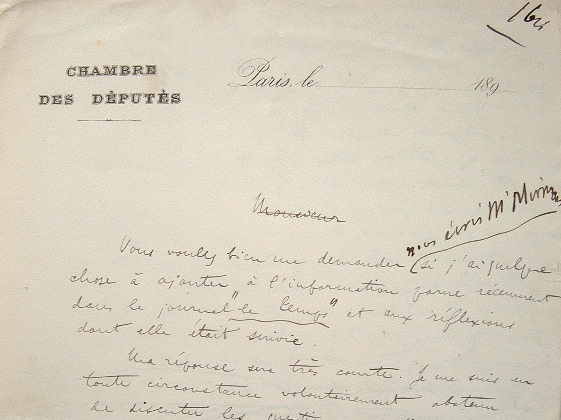 Le député de la Marne, Léon Mirman, se justifie.
