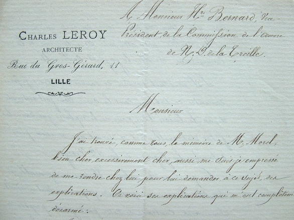 L'architecte Charles Leroy et l'ornementation de Notre-Dame de La Treille de Lille.