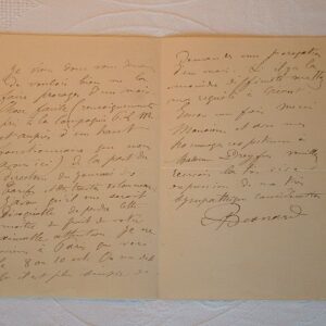 Albert Besnard. Lettre de Talloires.