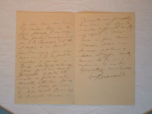 Albert Besnard. Lettre de Talloires.