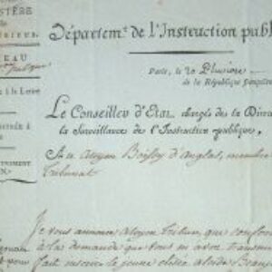 Lettre de Fourcroy à Boissy d'Anglas.