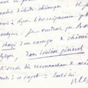 Raphaël Lépine défend l'enseignement de la chimie à Lyon.