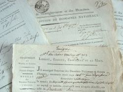 Vente de domaines nationaux à Villevêque.