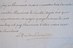 Le duc de Nivernais attend un tableau du comte d'Angiviller.