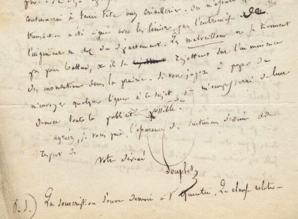 Calixte Souplet soutient le projet de la société Fould à Saint-Quentin.