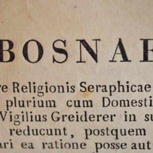 Grand tableau chronologique des vicaires de l'Eglise de Bosnie.