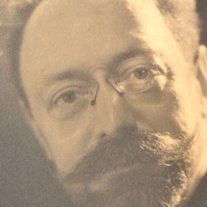 Beau portrait dédicacé du poète forézien Guy Chastel.