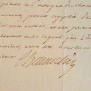 Lettre du Marquis de Chauvelin pendant la Guerre de Succession d'Autriche.