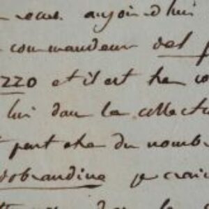 Le bibliothécaire Aubin-Louis Millin cherche une lettre dans les Archives Peiresc.