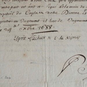 Fléchier donne un certificat à de nouveaux convertis.