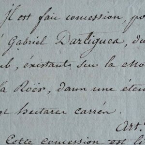 Concession pour l'exploitation des mines de plomb de Commeren.