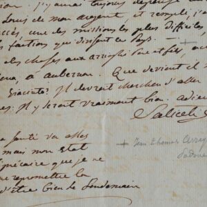 Saliceti fait consulter Mme Bonaparte pour connaître les vues de Joseph.