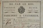 Rare passeport guadeloupéen délivré durant les Cent-jours.