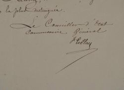 Deux lettres de Frédéric Le Play relatives aux expositions universelles de 1862 et 1867.