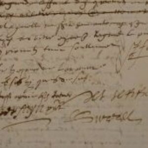 Document signé par le père de l'agronomie, Olivier de Serres.