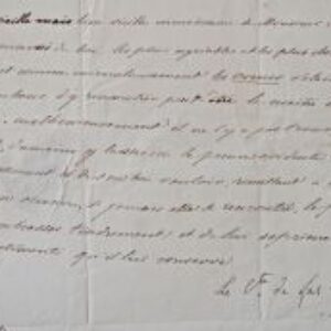Une des dernières lettres de Las Cases, de passage au château des Ormes.
