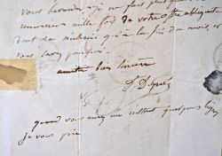 Jules Dupré absorbé par la peinture d'un tableau.