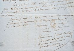 L'historien Charles-Louis de Chergé s'adresse à l'ornithologue René Primevère Lesson.