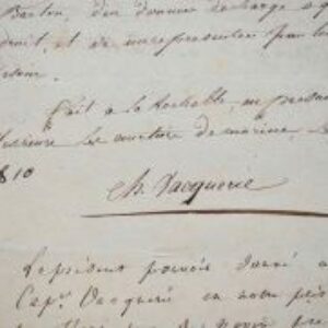 Le navire de Charles-Isidore et Pierre Vacquerie brûlé par l'ennemi.