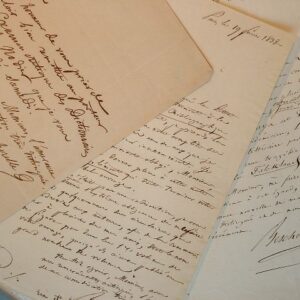 Trois lettres de Louis Nicolas Bescherelle.