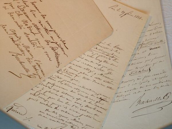 Trois lettres de Louis Nicolas Bescherelle.