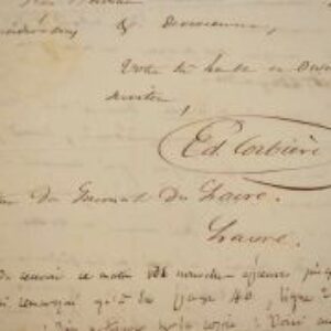 Edouard Corbière réclame les épreuves de son nouveau roman, le Prisonnier de guerre.