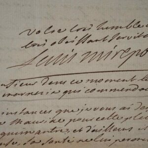 Le maréchal de Lévis-Mirepoix s'installe à Nice.