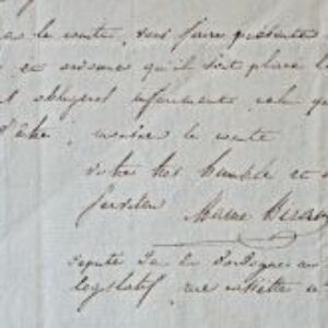 Maine de Biran intervient pour un malheureux.