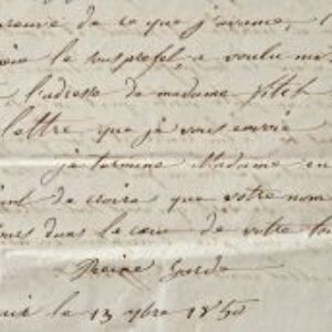 Rare poème en partie inédit avec lettre de la félibresse Reine Garde.