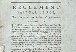 Instructions pour la convocation des Etats généraux de 1789, signées par Villedeuil.