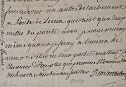 Importante lettre de Maillebois pendant l'intervention française en Corse en 1739.