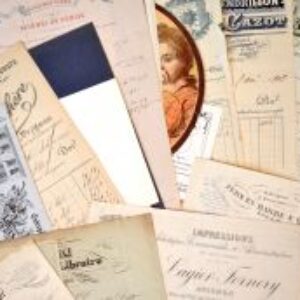 Ensemble d'une quarantaine de factures anciennes et vieux papiers sur le Vaucluse.